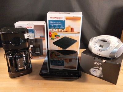 Lot d'une cafetière et table a induction de la marque thomso…