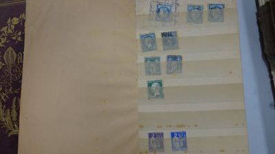a picture of a book with stamps on it