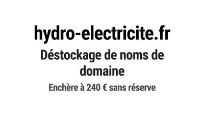 Nom de domaine hydro-electricite.