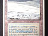 une photo d'une carte illustrée d'un paysage enneigé