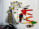 a lot of tools that are laying out on the table