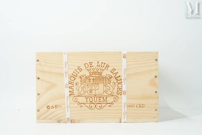 a wooden box that has a label on it