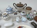 a table with a lot of different items on it