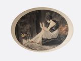 a picture of a woman sitting on a bed reading a book
