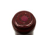 a close up of a wine bottle with a label on it