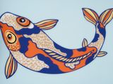 a picture of a fish that is painted on the wall