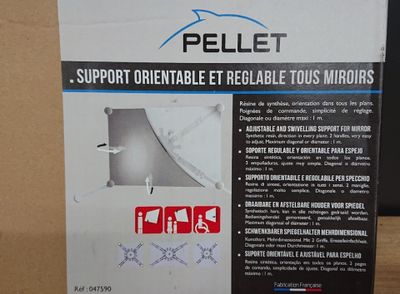 Support miroir PELLET orientable et multidirectionnel, resin…