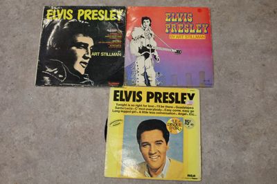 3 vinyles 33 tours Elvis Presley (en l'état)