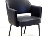 an image of a black leather chair on a white background