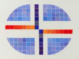 an image of a picture of a cross in a circle of squares