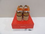 pair of women ' s shoes in a box on a white surface