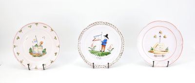 [REVOLUTION] Réunion de trois assiettes dites révolutionnair…