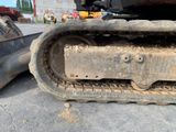 a close up of a tractor tire on the ground