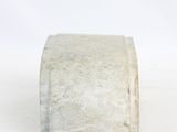 concrete block on a white surface with a white background
