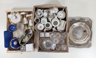 a box full of assorted items sitting on a table