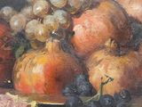 a painting of a still life of fruit on a table