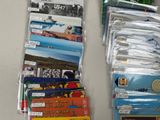 a lot of cards that are sitting on a table