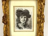 an image of a drawing of a man in a hat with a pipe