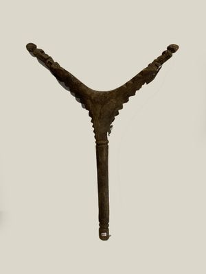 an image of a pair of iron hooks on a white background