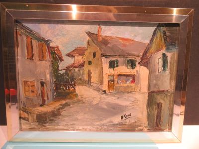 a picture of a picture of a painting on a table