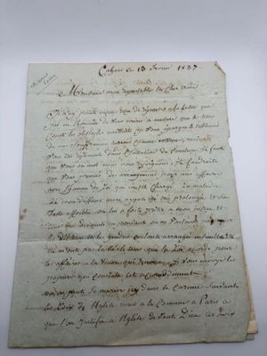Réunion de deux correspondances : Lettre datée à Cahors le 1…