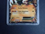 a close up of a card in a plastic container on a table