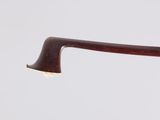 the glasses are made of wood and have a brown frame