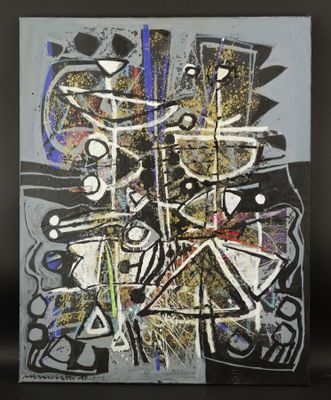 Maurice MONCIATTI (1944): "Ammon", toile, signée en bas à ga…