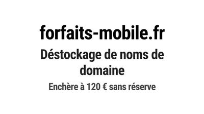 Nom de domaine forfaits-mobile.