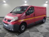 a picture of a red van parked in a garage