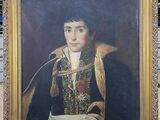 portrait d'un jeune homme en uniforme militaire, dans un cadre doré