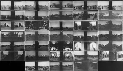 Ensemble de trente-trois plaques stéréoscopiques en verre, r…