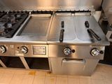 two stoves that are in a kitchen next to each other