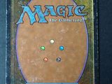 a close up of a card with a picture of a circle on it