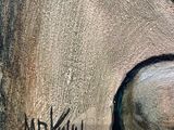 a painting of an elephant with a hat on it ' s head