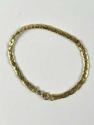 Bracelet en or 750 millièmes à maille haricot. - Photo 1