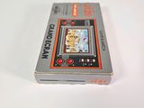 a nintendo game on a white table with a white background