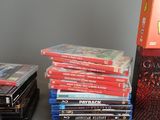 books are stacked on top of each other on a table
