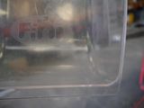 a close up of a plastic container with food inside of it
