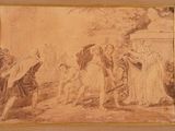 an image of a painting of a group of people on a stage