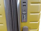a piece of luggage that has a lock on it