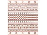 un tapis marron et blanc avec un motif