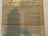an old newspaper on a white table with a black and white image of a man