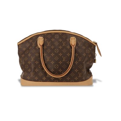 Sac cabas Louis Vuitton en toile Monogramm marron et cuir beige