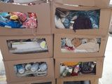 a carton full of boxes with items in it