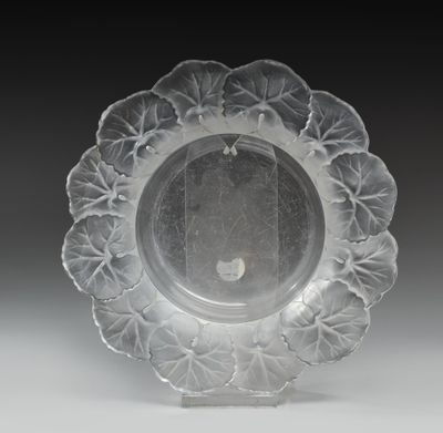 une image représentant une assiette en verre transparent sur laquelle sont disposées des feuilles