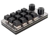 an image of a close up of a keyboard on a white background