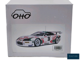 a white box with a picture of a racing car on it