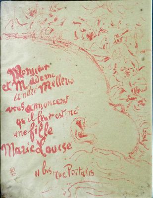 Pierre BONNARD (1867-1947) -d'après- Billet de Naissance de …