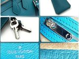 louis vuitton blue leather handbag